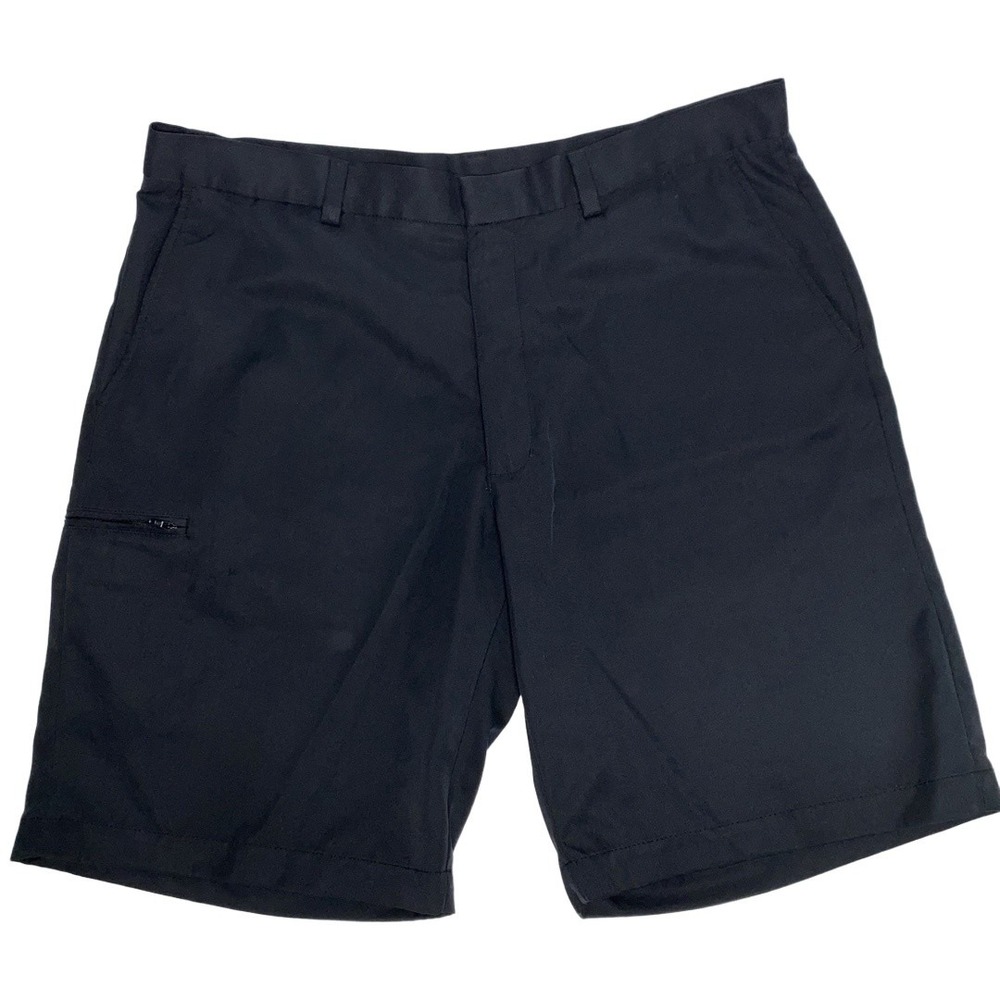 GRANDSLAM‎ Polyester Shorts Mens 38 Black Performance Zipper Pocket Athletic